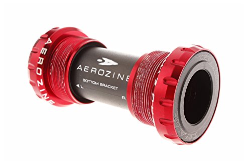 Aerozine Bb-08-Rd Road Bottom Bracket Cycling Bb/Ceramic Bearing/For Cyclocross Cx Fixed Gear Time Trial Triathlon Bike/English Threaded Bsa/68Mm/84G (Red) #TOP17