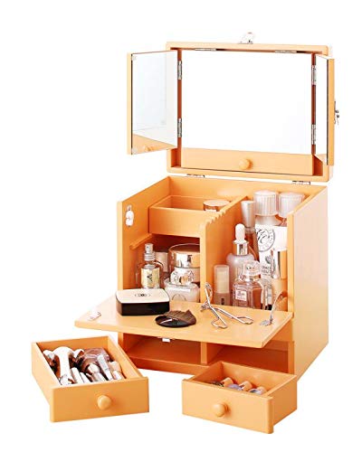 Amazon.co.jp: SEMI-TU 5色から選べる♪ 三面鏡 メイクボックス