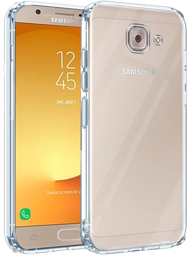 Image of Jkobi Back Case Cover for Samsung Galaxy J7 Max (Silicone Clear Shockproof Case with Camera Protection | Soft and Flexible | Transparent)