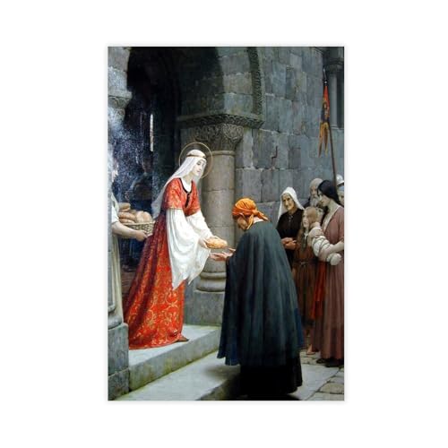 Toile de Sainte Elizabeth de Hongrie par Leighton : apaiser votre chambre