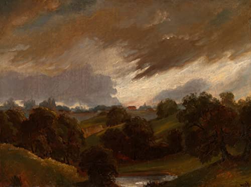 Graffiti Art Mural Tableaux John Constable Hampstead Stormy Sky Moderne