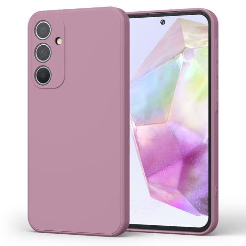 Image of Tobfit Silicone Phone Case for Samsung Galaxy A35, Durable Shockproof Phone Cover for Samsung Galaxy A35(Rose Purple)