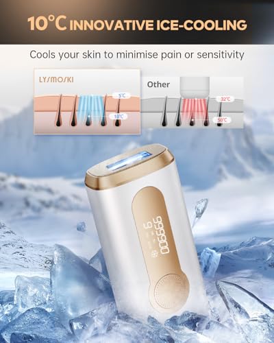 LYSMOSKI Laser Hair Removal with Cooling System, IPL Hair Removal for Women and Men, 3-in-1 At-Home Hair Removal Device for Facial Legs Arms Whole Body Use, 9 Energy Levels - Thumbnail 2