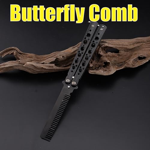 Butterfly Comb, 2 peines plegables de acero inoxidable miniatura 4