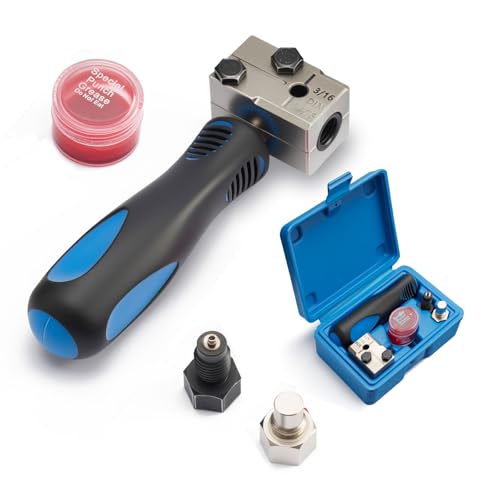 Wvoillty Appareil Tuyau Frein Cuivre de Frein pour Sertissages DIN, 4,75 mm, Kit Universel d'appareils à sertir Les Conduites de Frein, pour Climatisations, Conduites de Véhicules, Tubes Carrés