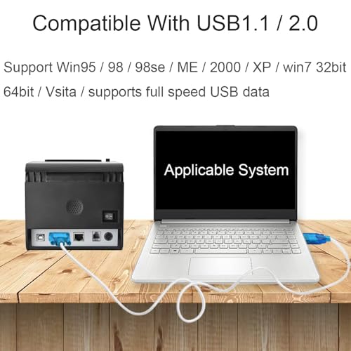 Image of PremiumAV USB to RS232 Serial Cable - DB9 9-Pin Male to USB Converter Adapter for PC, Laptop, Modem, POS, Printer, CNC, Router - 6ft High-Speed