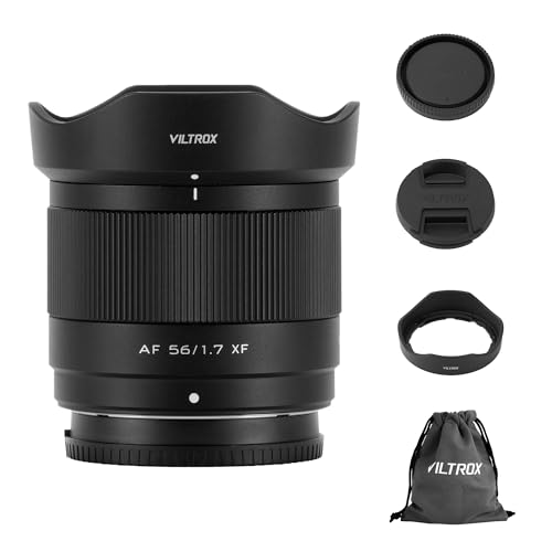 VILTROX 56mm f/1.7 Fuji X Mount Lens, 56mm f/1.7 APS-C Auto Focus Prime Lens for Fujifilm X Mount Mirrorless Cameras X-T5, X-T4, X-T30 II, X-S10, X-T200, X-T30, X-H1, X-H2, X-T3, X-T100