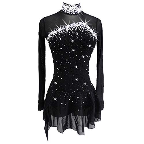 Liuhuo Figure Skating Dress Girls Teens Black Ice Skating Competition Dance Costume Women #TOP15