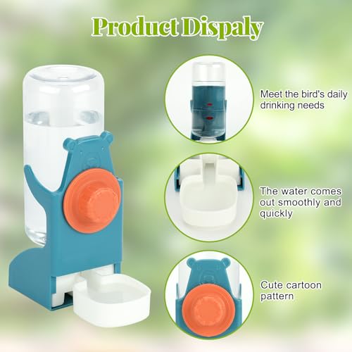 image for Rypet No Mess Bird Water Feeder Dispenser Set Automatic Bird Feeder Tr