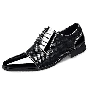 Men’s Dress Shoes Casual Oxford Lace-up Shoes Business Formal Shoes Cap Toe Fashion Shoes