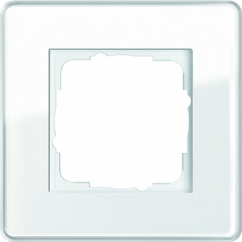 Preisvergleich Produktbild Gira 0211512 Abdeckrahmen 1 Fach Esprit Glas C, weiß