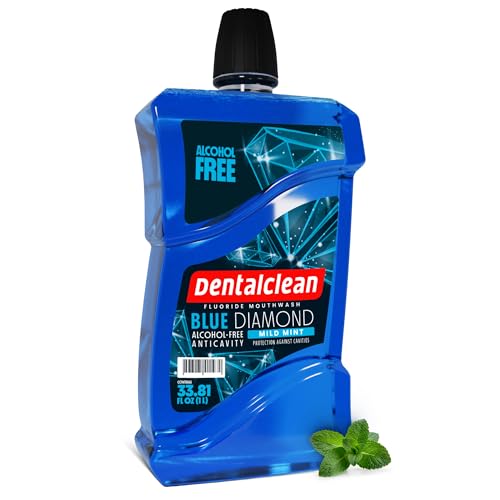 Mouthwash Blue Diamond, Alcohol-Free Mint Freshness - Strict Prot...