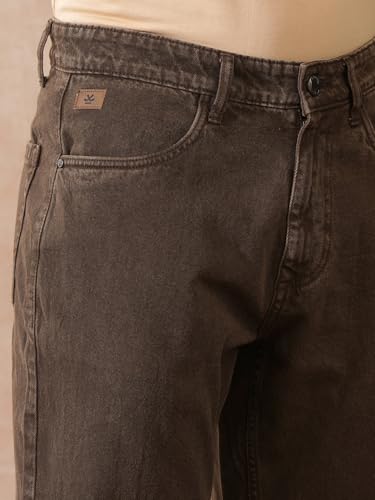 Image of WROGN Men's Cotton Jeans | Clean Finish | Relaxed Fit