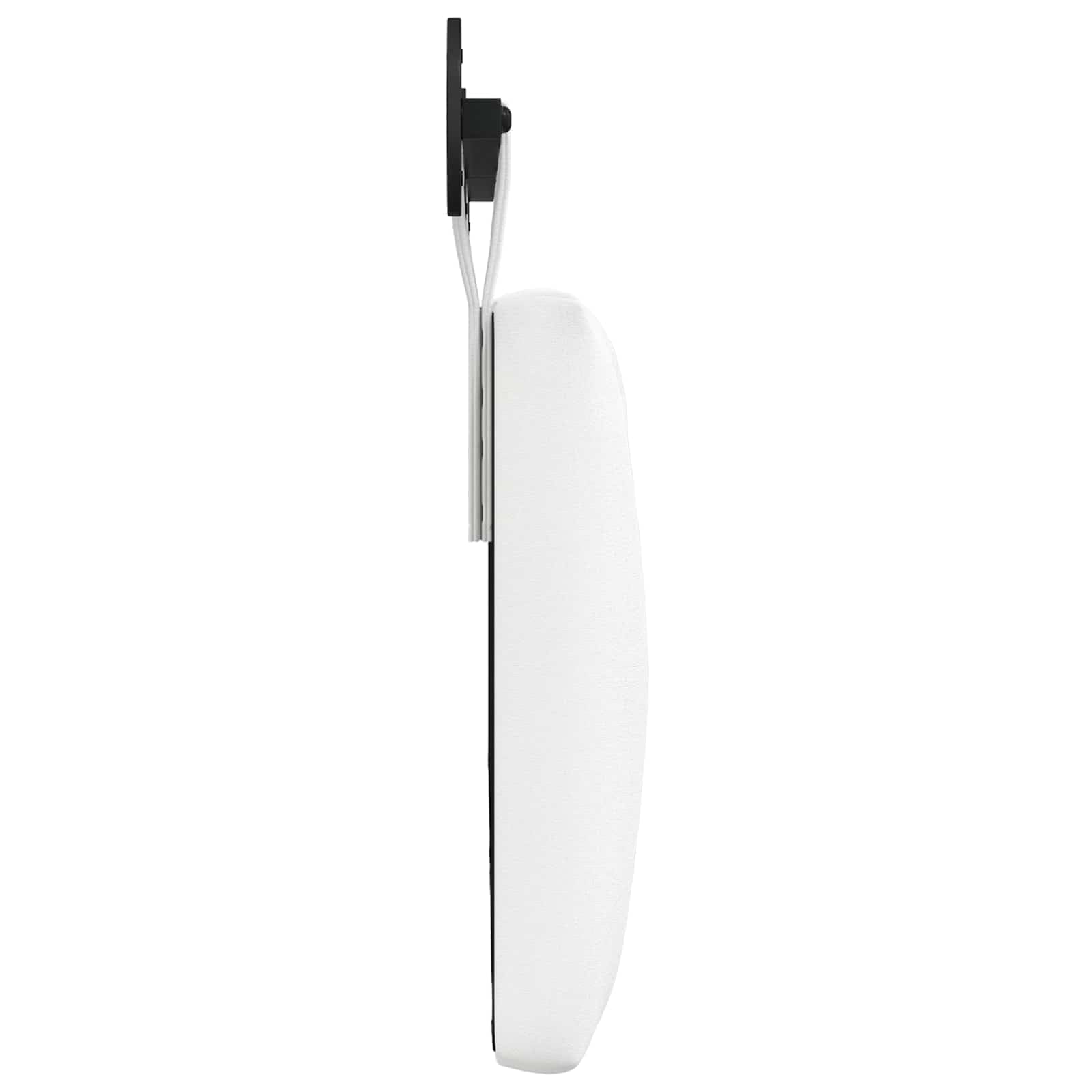 Cabecero colgante de tela blanca con relleno de espuma 130 x 55 x 7 cm, montaje en pared, juego de 2 cabeceros tapizados para dormitorio, habitación de invitados, cama doble, respaldo y cojín