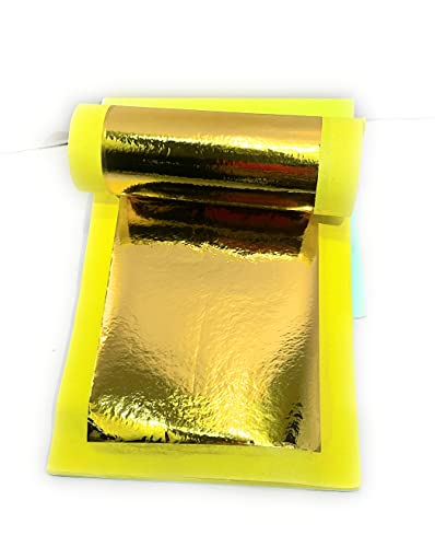 Image of Tanjore Painting Gold Foils 6x4 inches Big Size Booklet 25 Gold Leaf foils Sheets for Thanjavur Painting Tanjore Painting Kundan Works Mysore Painting Arts Crafts Decoration Calligraphy Mandir Frames