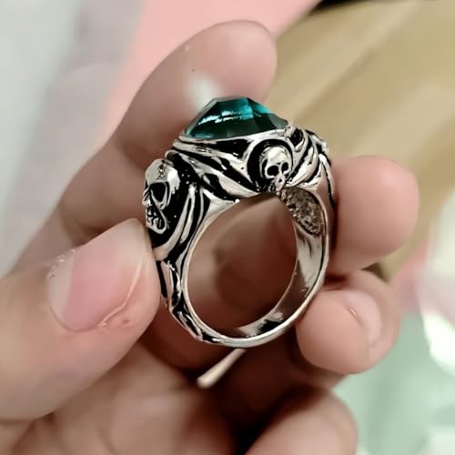 Vintage Pirates Skull Ring Captain Jack Death Sparrow Ring Cosplay Props Hallowmas Costume Accessories2