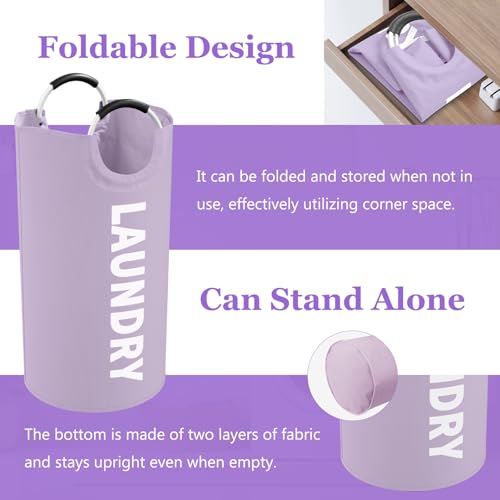 Image of 3Pack 95L Collapsible Laundry Basket, Padded Handle Hampers for Laundry