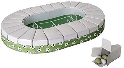 Publilancio Srl Gateau Stade Du Champ Foot 32x45 Cm Avec 24 Petites Boites Sachets A Dragees Amazon Fr Cuisine Et Maison