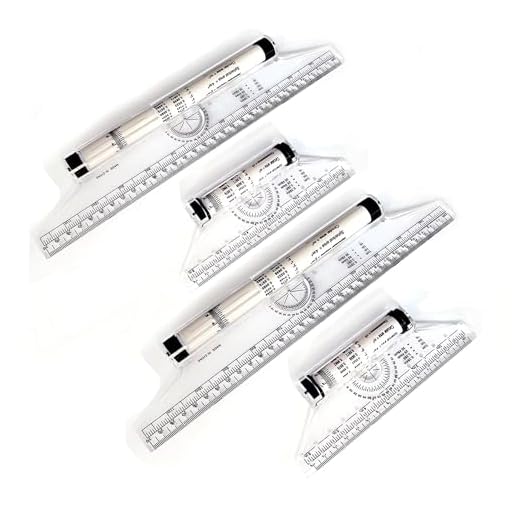 4 Piezas Escala Paralela Rodante Set, Reglas Paralelas Universal, Regla Paralela De Plastico, Reglas Paralela Rodante, Para Dibujar Líneas Rectas, Curvas y Formas Geométricas