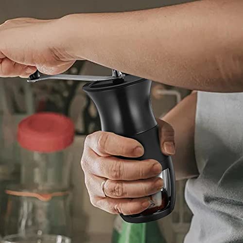 XinQt Manuelle Kaffeebohnenschleifer Tragbare Hand Kurbel Kaffeeschleifer mit Keramik Grat Hand Kaffeemühle for Büro… – Bild 6