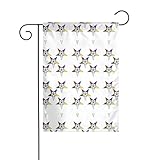 Bandera de jardín de 12 x 18 pulgadas con estrellas orientales de WHJSHOP Stars, decoración de jardín gruesa resistente a las arrugas para jardín al aire libre césped terraza