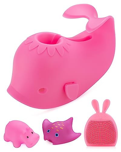 Image of HOLINDUK Bath Spout Cover, Faucet Cover Baby Bathroom Tub Faucet Cover Protector for Kids, Bathtub Spout Cover for Baby Toddlers Protection Accessories Baby Safety Protection Universal Bath Silicone