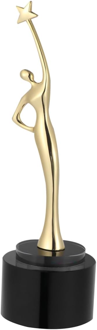 POPETPOP 1pc Metal Golden Award Trophy Gold Man Trophy for Boy Girl Parties Game Prizes and Celebrations for Competitions and Events