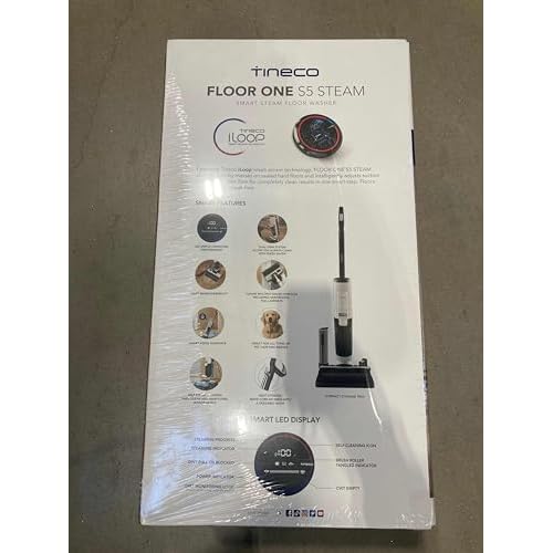 Bild 10 Tineco Floor ONE S5 STEAM Smart Nass-Trocken-Staubsauger, Nass Trockensauger mit LED Anzeige iLoop Selbstreinigung Wischsauger Dampfreiniger für Hartböden, Klebrige Verschmutzungen