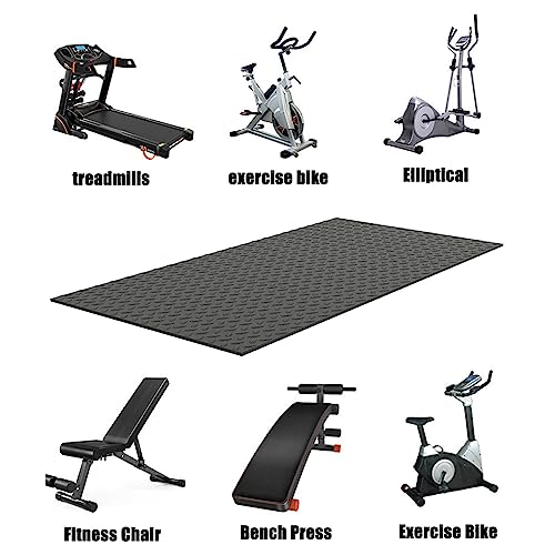 Alfombrilla protectora de suelo gruesa y resistente, impermeable, para bicicleta estática, cinta de correr, elíptica
