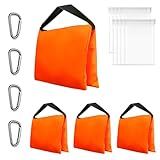 EMART Heavy Duty Sandbag Photo Studio Weight Bag Saddlebag Design for Photography Light Stand Tripod, Outdoor Patio, Sports, Pop up Tent, Umbrella Base, Camping, Fishing Chair -4 Packs Set(Orange)