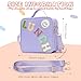 LOKFAR Insulated Lunch Bag Women Lunch Box Kids for Teen Girls Boys, Cute Preppy Lunch Boxes With Adjustable Shoulder Strap, Waterproof Nylon Lunchbox Lunch Bags for School Work Picnic (Purple)