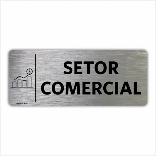 Placa Indicação Setor Portas - Setor Comercial - 8x20cm