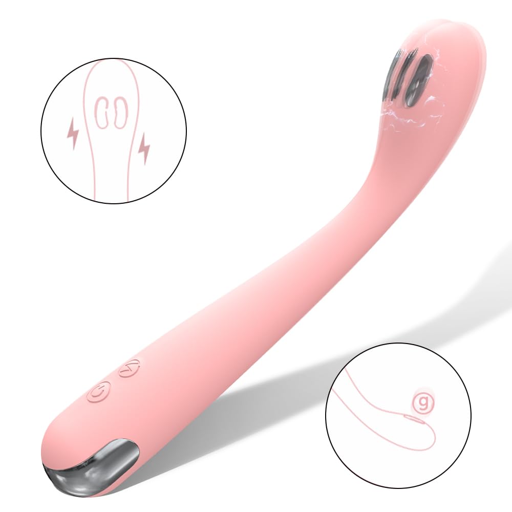 Neu Elektro Shock Massagestab Hochfrequenz G-Punkt Vibratoren Klitoris Vibrator SM Elektrostimulation Foltergerät Klitorisstimulation für Sie mit 10 Vibrationsmodi＆Elektroschock Sexspielzeug für Frau
