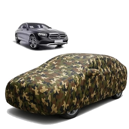 Image of Sulfar 100% Waterproof Car Body Cover Compatible with Mirror for Mercedes Benz E350 with Long Lasting Durable Material (Triple Stitched, Full Bottom Elastic, Camouflage Army)