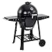 Produktbild GrillChef by LANDMANN Holzkohlegrill Kamado | Feuerschüssel innen Porzellan-emailliert, Deckel und Feuerschüssel in Hammerschlagoptik | Grillwagen mit 2 Seitentischen, Arbeitshöhe: 87 cm