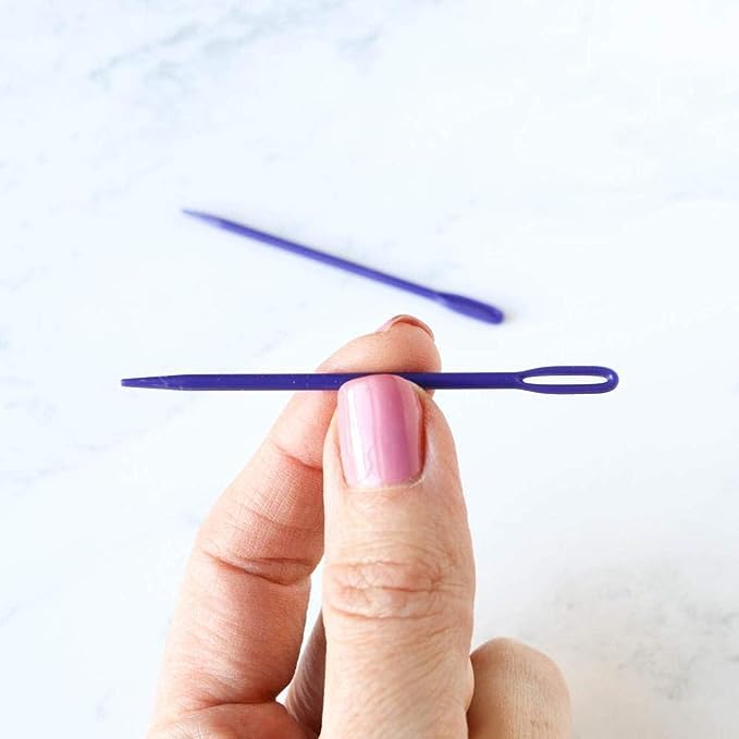 Image of Gemsy Large Eye Plastic Needles - Pack of 5, Weaving and Yarn Needles for Learning, Safety Lacing for Kids (30)