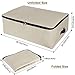 Lifewit Cotton Canvas Storage Bags Foldable Underbed Storage Bag for Comforters, Blanket, Bedding, Duvet, 100L