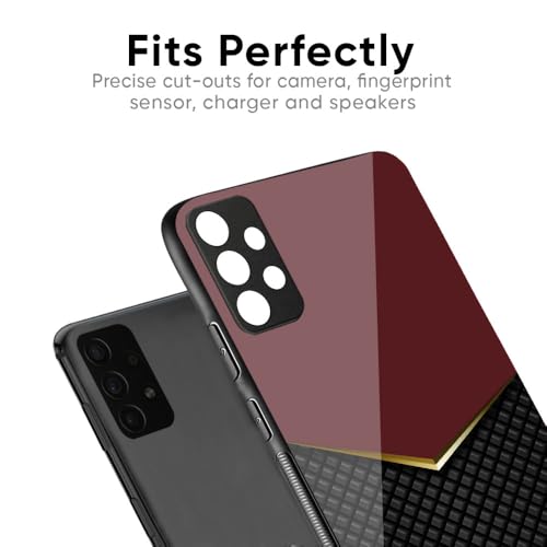 Image of Printed Tempered Glass Back Case Cover Compatible with iQOO Neo 10 5G - Shining Chevron Red Real Glass case