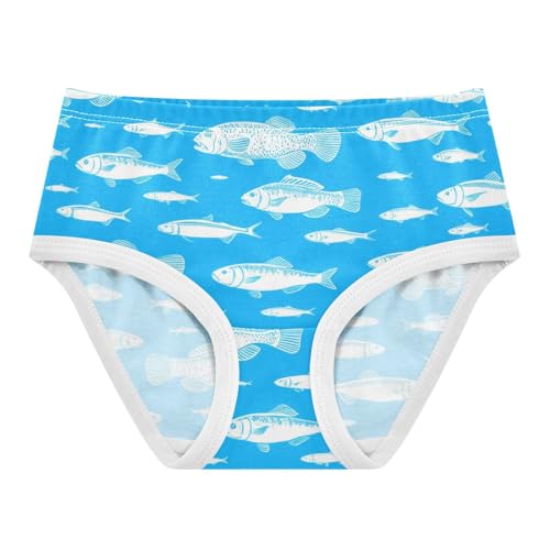 Ocean Fish Blue Toddler Girls's Underwear 2T 2303161