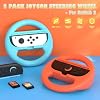 VGBUS 2PACK Steering Wheels for Nintendo Switch 2/Nintendo Switch/Switch Oled Console JoyCons,Racing Wheels Compatible with Mario Kart Wolrd 8 Deluxe switch 2 2025 Joycon Controller. (2PCS BLACK)