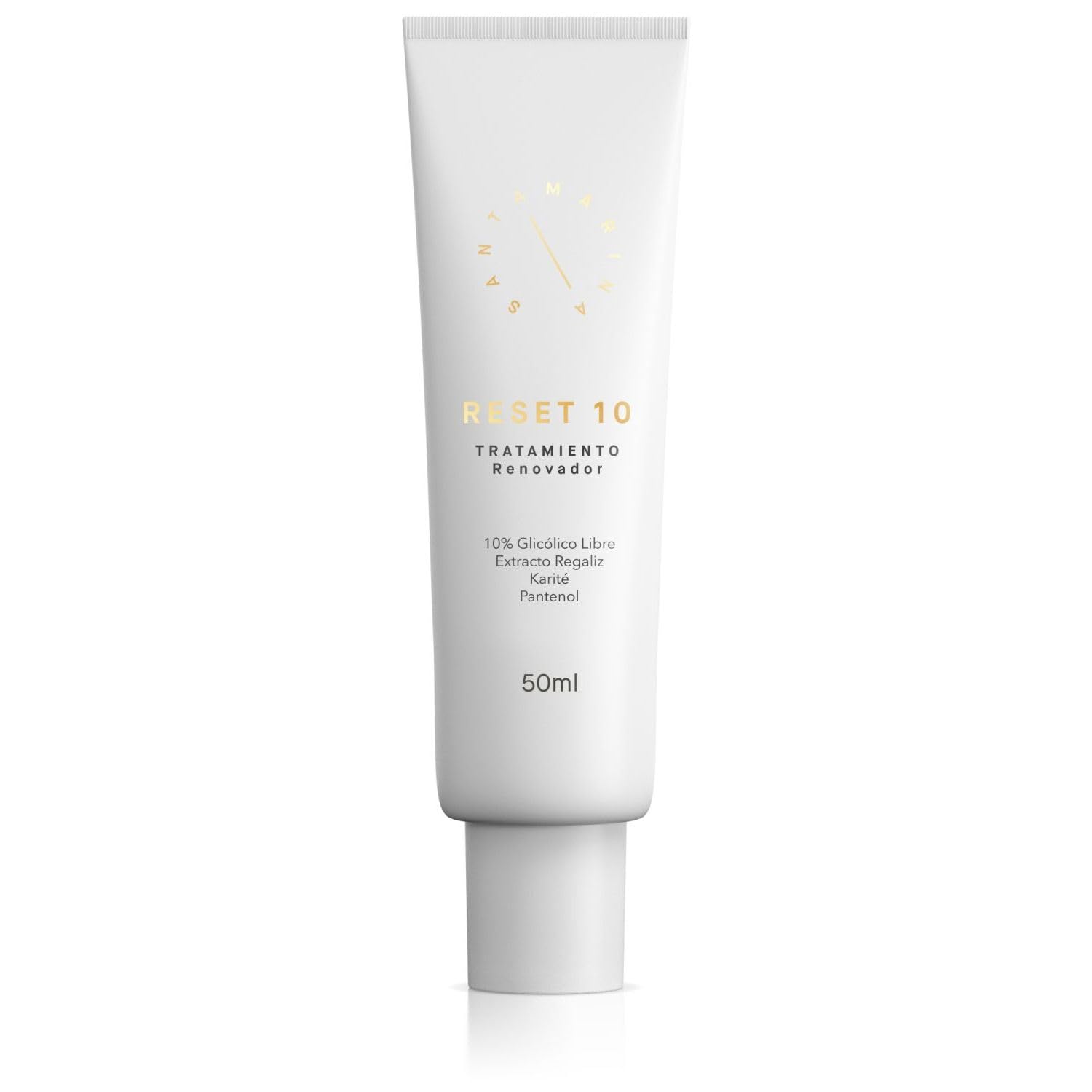 Santamarina Cosmetics - Exfoliante Facial - RESET 50 ml - Exfoliante con Acido Glicolico 10% Libre, Extracto de Regaliz, Karité y Pantenol - Todo Tipo de Piel - Combate las Arrugas e Imperfecciones