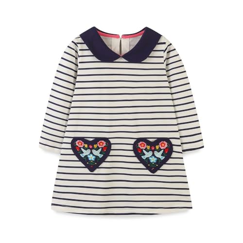 Girls Long Sleeve Dresses Toddler Girl Casual Dress for Kids Autumn Playwear Outfits4