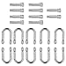 Chiffonade 10PCS Zinc Alloy D-Shackles Heavy Duty Bow Shackles with Threaded Pin for Paracord Bracelets, Marine Rigging & Outdoor Use (3.1cm, Silver)‌