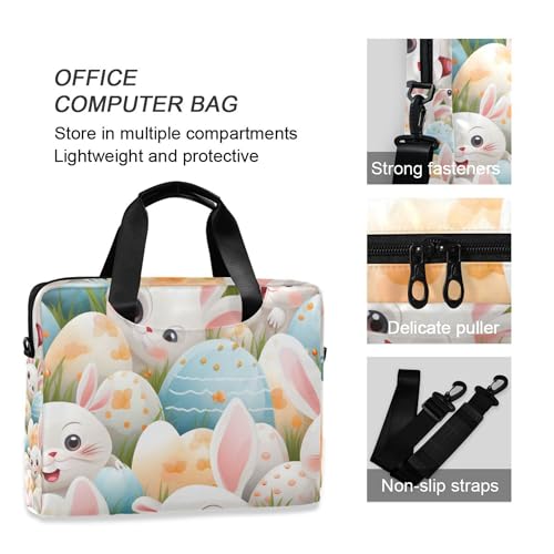 Maletín para portátil unisex con diseño de conejo y correa ajustable miniatura 5
