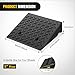 Nilight Rubber Curb Ramps, 5 Inches Rise Height Heavy Duty Rubber Threshold Ramp, Portable Driveway Ramps for Cars Wheelchairs Scooter Lawn Mower, 7000lbs Load Capacity, 2 Pack