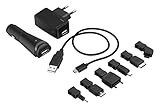 bestehend aus: Quick- & Travel-Charger mit USB-Buchse , Car-Charger mit USB-Buchse, USB-Ladekabel für Nokia (2,0 mm) , mit 8 Adaptern für: Sony Ericsson D750i/K750i- Serie