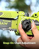 Supstable 6&8 kettensäge akku, Mini Kettensäge mit 8000mAh Akku, Akku Säge mit Automatischem Öler und Werkzeugloser Kettenspannung, Astsäge Kompatible mit Makita Akku 18V, Ast – Ansicht 5