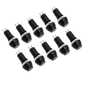 Momentary Push To On Button Black Color Horns Switches Pack Of 10pcs