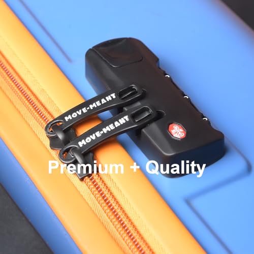 Image of Move-Meant Medium Polycarbonate Hard Shell Glide 66Cm Suitcase 8 Wheels Number Lock Poly Carbonate MAT. Blue for Men & Women | 360 Degree Wheeling System Luggage | Trolley Bags for Travel