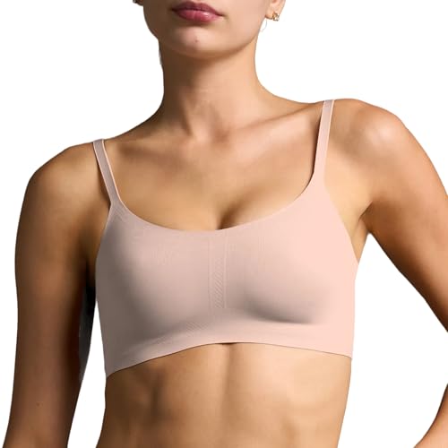 EBY Brasier Deportivo sin Costuras para Mujer, Opaco, Color Carne, XL